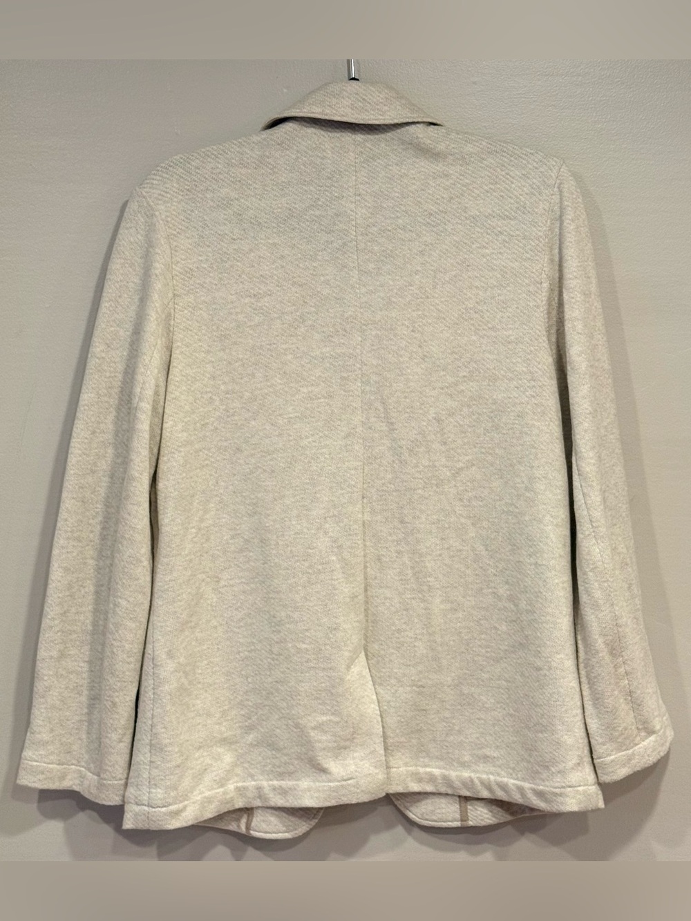 Faherty Inlet Knit Blazer Jacket Light Oatmeal Melange Women's Medium - Picture 3 of 6